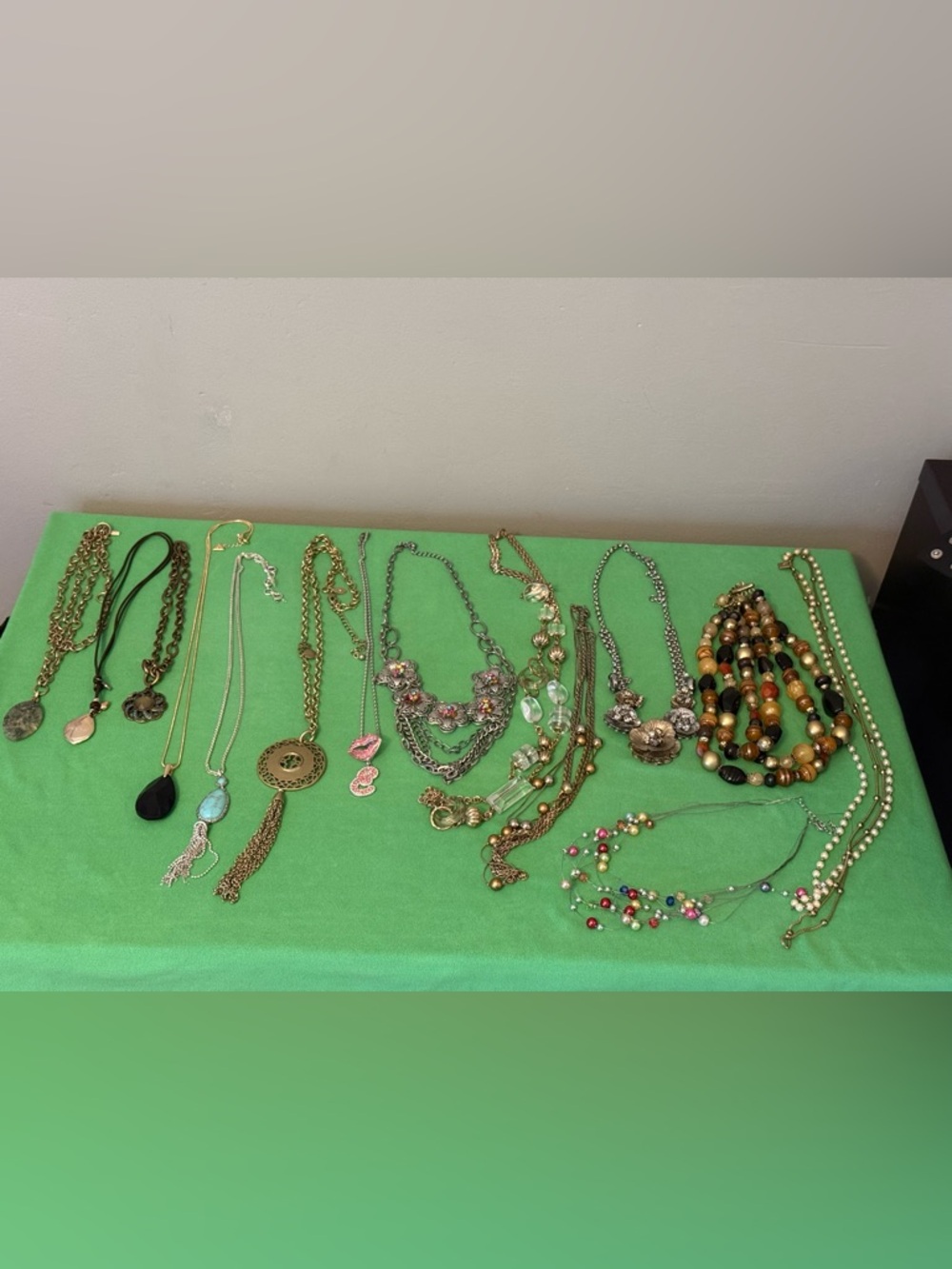 Assorted Fashion Necklace Lot Mostly Signed 14 PCs